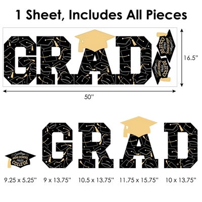 Big Dot Of Happiness Hello College - Graduation Party Decor - Vinyl Wall Decals - Grad - Image 5