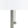 19" Metal Stick Table Lamp With Pull Chain Silver - Cresswell Lighting