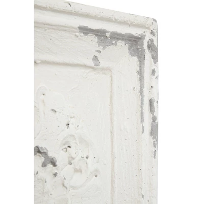 Vintage Fiberglass Floral Wall Decor Set Of 4 White - Olivia & May - Image 10