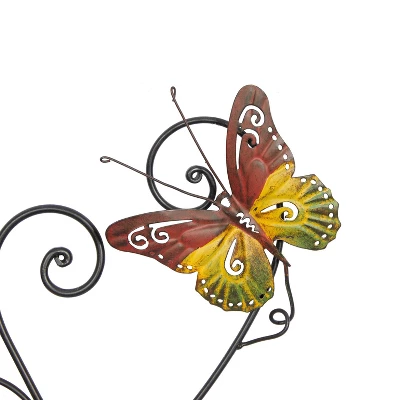 29" X 15" Iron Eclectic Butterfly Wall Décor - Olivia & May - Image 5