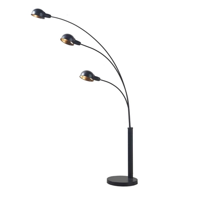 67" Archer 3-Light Adjustable Arc Floor Lamp Black - 510 Design - Image 5