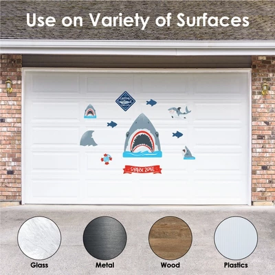 Big Dot Of Happiness Shark Zone - Peel And Stick Kids Room Vinyl Wall Art Stickers - Wall Decals - Set Of 20 - Image 3