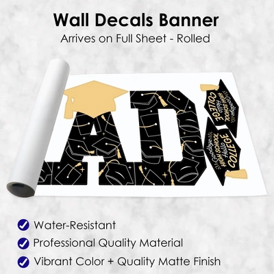 Big Dot Of Happiness Hello College - Graduation Party Decor - Vinyl Wall Decals - Grad - Image 4