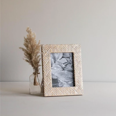 5x7 Inches Brass Wood & Glass Photo Frame - Foreside Home & Garden - Image 7