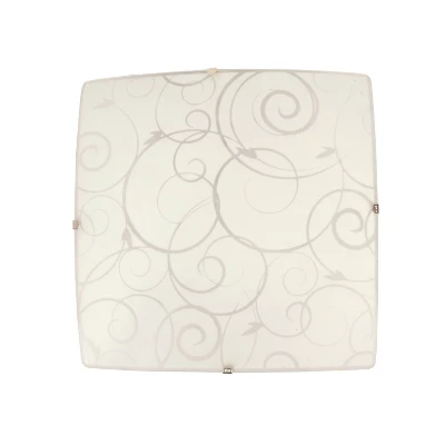 Flushmount Ceiling Light With Scroll Swirl Design White - Simple Designs - Image 7