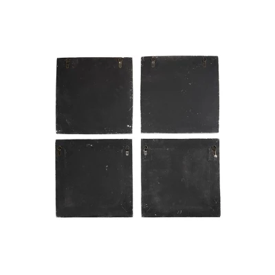 Vintage Fiberglass Floral Wall Decor Set Of 4 White - Olivia & May - Image 3