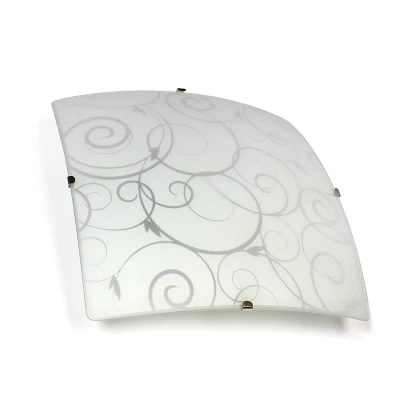 Flushmount Ceiling Light With Scroll Swirl Design White - Simple Designs - Image 3