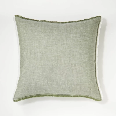 Oversized Reversible Linen Square Throw Pillow With Frayed Edges - Threshold™ Designed With Studio McGee - Image 7