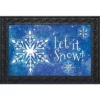 Snowflakes Winter Doormat Let It Snow Indoor Outdoor 30" X 18" Briarwood Lane
