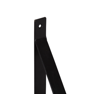 (Set Of 2) 5" X 10" Sudbury Wood And Metal Wall Shelf Set White/Black - Kate & Laurel All Things Decor - Image 4