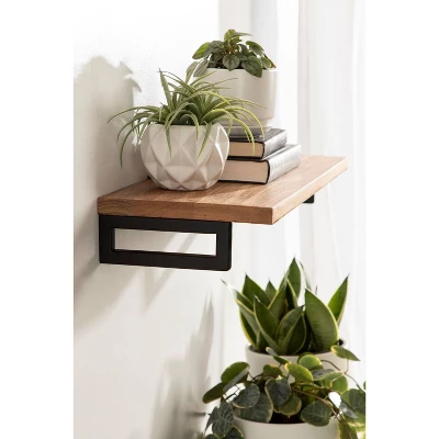 24" X 3" Lankford Wood Shelf Natural/Black - Kate & Laurel All Things Decor - Image 7