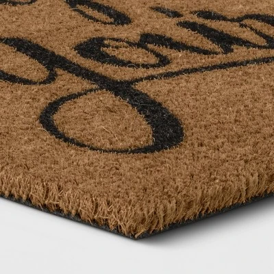 1'6"x2'6" Yay You're Here Coir Doormat Black/Beige - Threshold™