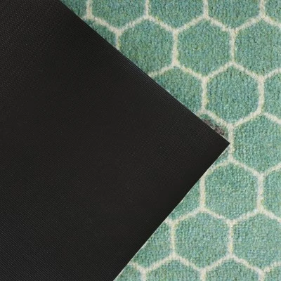 2'x3' ColorStar Bee Hex Door Mat Green - Bungalow Flooring - Image 5