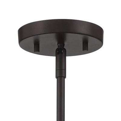 Possini Euro Design Milne Bronze Gold Drum Pendant Chandelier 20" Wide Modern Crystal 5-Light Fixture For Dining Room House Kitchen Island Entryway - Image 3