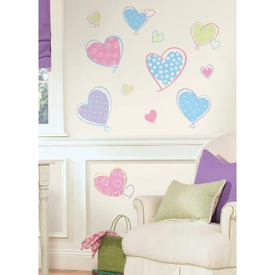 Hearts Peel And Stick Wall Decal - RoomMates