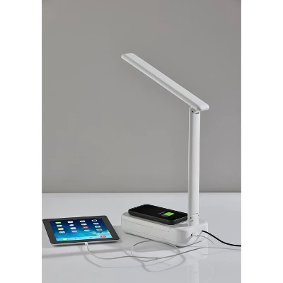 UV-C Sanitizing Table Lamp With Wireless Charging And Smart Switch White (Includes LED Light Bulb) - Adesso - Image 4