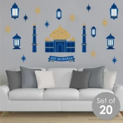 Big Dot Of Happiness Ramadan - Peel And Stick Eid Mubarak Vinyl Wall Art Stickers - Wall Decals - Set Of 20