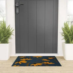 Lane And Lucia Autumn Floral Pattern Welcome Mat - Society6