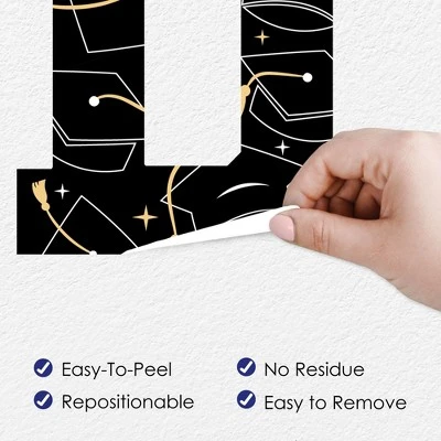 Big Dot Of Happiness Hello College - Graduation Party Decor - Vinyl Wall Decals - Grad - Image 3