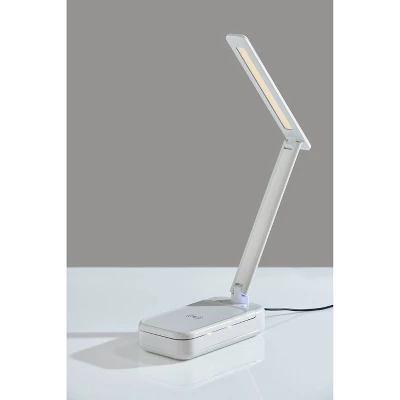 UV-C Sanitizing Table Lamp With Wireless Charging And Smart Switch White (Includes LED Light Bulb) - Adesso - Image 5