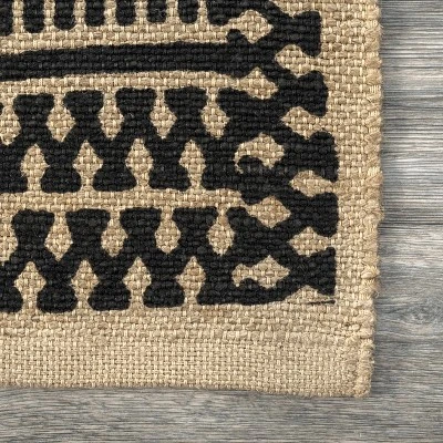 NuLOOM Noel Bohemian Striped Hand Woven Jute Area Rug - Image 4