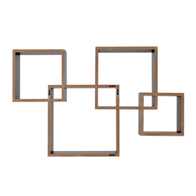 28.35" X 18" Blocchetto Intersecting Cubes Wall Shelf Unit - Danya B. - Image 19