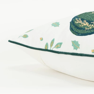 20"x20" Oversize Pumpkin Square Throw Pillow Cover Green/Gold - Rizzy Home - Image 2