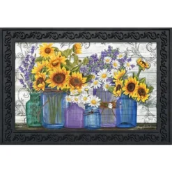 Rustic Sunflowers Summer Doormat Indoor Outdoor 30" X 18" Briarwood Lane